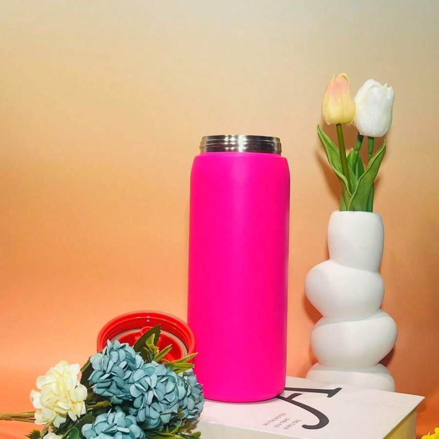 32oz 304 Stainless Steel Extra-Large Capacity Water Bottle | Keeps Water Hot Or Cold | Couples' Water Bottle | Perfect For Home, Office, School, And Other Occasions. - 玫紅色 - 查看 1