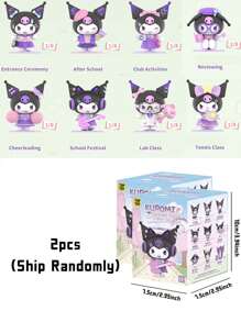 Figuras de caja ciega de la serie Kuromi School Diary, campus coleccionable súper lindo, figuras temáticas, escenarios escolares únicos que incluyen graduación, tenis y más, perfecto para coleccionistas, fanáticos de Sanrio y entusiastas de Kawaii, ideal para decoración del hogar, regalos y exhibición, agrega diversión y fantasía a cualquier habitación, colecciona todos los estilos para una experiencia escolar completa.