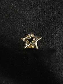 1pc Hollow Five-Pointed Star Grillz, Simple Hip Hop Style Gold Teeth Grill, Suitable For Men And Women Daily Wear