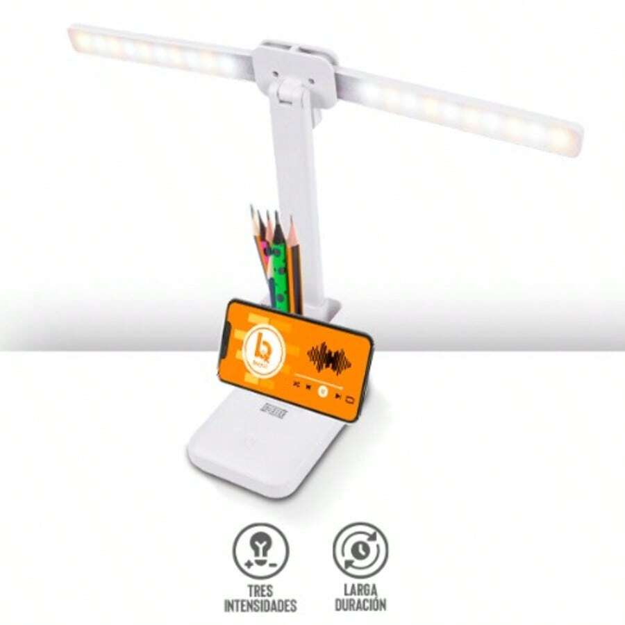 BUYTITI Lámpara De Escritorio Led Con Soporte Para Celular - Blanco - Ver 1