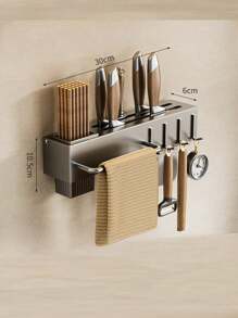 1 حامل أدوات المائدة، منظم أدوات متعدد الوظائف لأسطح المطبخ، رف شوكة وملعقة وسكين للحفلات، مصفاة أسطوانية لأدوات المائدة