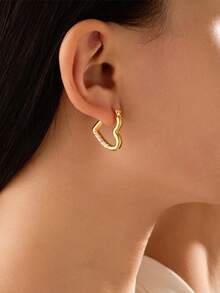 Fashionable And Exquisite Gold Color Earrings , High Quality Anti Allergy Stainless Steel Ear Gifts For Women Mom Girlfriend Birthday Party Jewelry