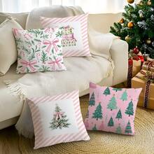 4pcs Christmas Gift Pattern Printed Pillow Case Set - Multicolor - View 9
