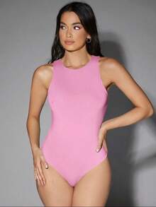 Body Feminino Regata Básico em Suplex sem Bojo Moda Blogueira Virginina - Rosa Bebê - Visão 1