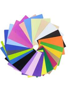 Foam Letter Pack Plain 24pcs Assorted Colors Letter Foam Letter Plain Assorted Colors Letter Size 24 Sheets - Multicolor - View 1