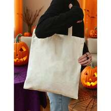 1PC Personalized Halloween Tote Bag For Girls Boys, Custom Name Trick Or Treat Bag, Cute Ghost Pumpkin Tote, Halloween Candy Tote Bag, Gift For Her - Kiểu 4 - Xem 5