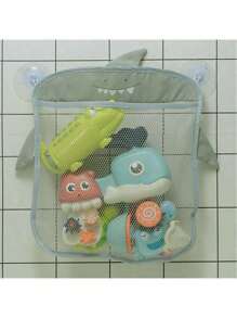Breathable Toy Storage Bag, And Friendly, Perfect For Bathroom Organization And Drying Toys, Bathroom Organizer And Storage, Children's Bath Toy Storage Net Bag Toy Pocket Waterproof Drain Cartoon Baby Bathroom With Suction Cup Hanging Bag
