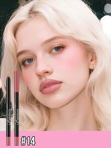 Misslyn Long-Lasting High-Pigment Lip Liner Pencil, Creamy Gel Formula, Smooth Application, Natural Makeup Effect, Can Be Sharpened With Pencil Sharpener, High Color Payoff, Creates Natural Lip Look, Long-Lasting Matte Finish Lip Liner Pencil, Smudge-Proof - 14 - View 3