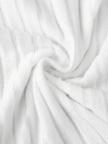 Young Boy Patchwork Ribbed Brushed Turtleneck Sweater Set - Multicolor - View 6