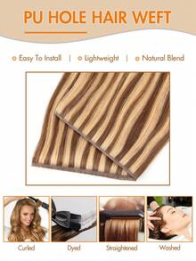 PU隐形接发，真人发挑染直发发束 - S4/27 - 查看 5