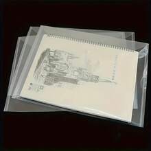 10pcs A4 Plastic File Bags, Thickened Transparent Snap Closure, Waterproof PP Material, Classic Style, Macaron Colors, Student Document Storage Pouches