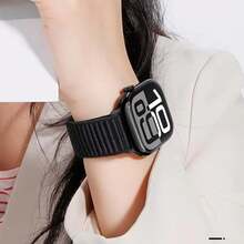 1pc Stretchy Nylon Braided Strap Compatible With Apple Watch Band Women/Men 40mm 42mm 41mm 38mm 44mm 46mm 45mm 49mm,Elastic Fabric Sport Solo Loop Bracelet Wristband Compatible With IWatch Bands Series 10/9/8/7/6 5/4/3/SE/2nd Generation/Ultra/2 Smartwatch Accessories