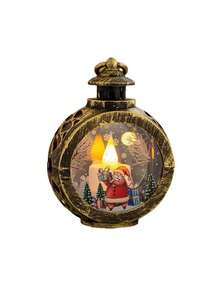 Lanternes décoratives de Noël, Père Noël, Bonhomme de neige, Décorations de Noël, Lumières décoratives d'intérieur/extérieur, Alimentées par batterie - Multicolore - Voir 9
