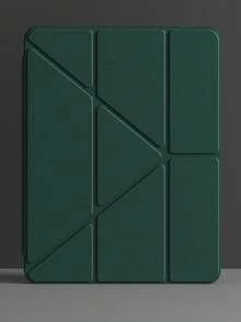 透明亚克力保护壳适用于 iPad Air 11 13 M2 2025 M3 支持多角度折叠 Y 形支架保护套适用于 A16 11th 2024 Air 5 Air 4 10.9 9th 8th 7th 10.2 5th 6th 9.7 10th Gen 2021 Pro 11 12.9 Mini6 7 带笔架，自动唤醒/睡眠-绿色 - 墨綠色 - 查看 7
