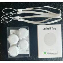 Etiquetas rastreadoras inteligentes Mini Air Tags que funcionan con Apple Find My (solo iOS), con clasificación IP67 a prueba de agua, localizador de llaves y localizador de artículos para llaves, bolsas, equipaje y talla grande (no para Android)