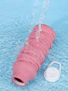 1pc Foldable Silicone Cup, Outdoor Travel Silicone Sports Water Bottle, Portable Cycling Water Cup