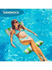 1 Piece Portable 4 In 1 Swimming Pool Hammock, PVC Water Sports Inflatable Hammock, Floating Bed Foldable Summer Floating Lounger For Pool, Beach And Other Water Activities - Overwater Hammock - View 7