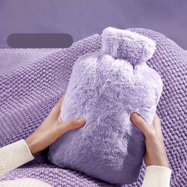 Termofor z miękką osłoną – 2 l / 1 l duży – klasyczny termofor łagodzący ból, szyję i ramiona, ogrzewacz stóp, bóle menstruacyjne, terapia ciepłem i zimnem – świetny prezent na Boże Narodzenie i Halloween