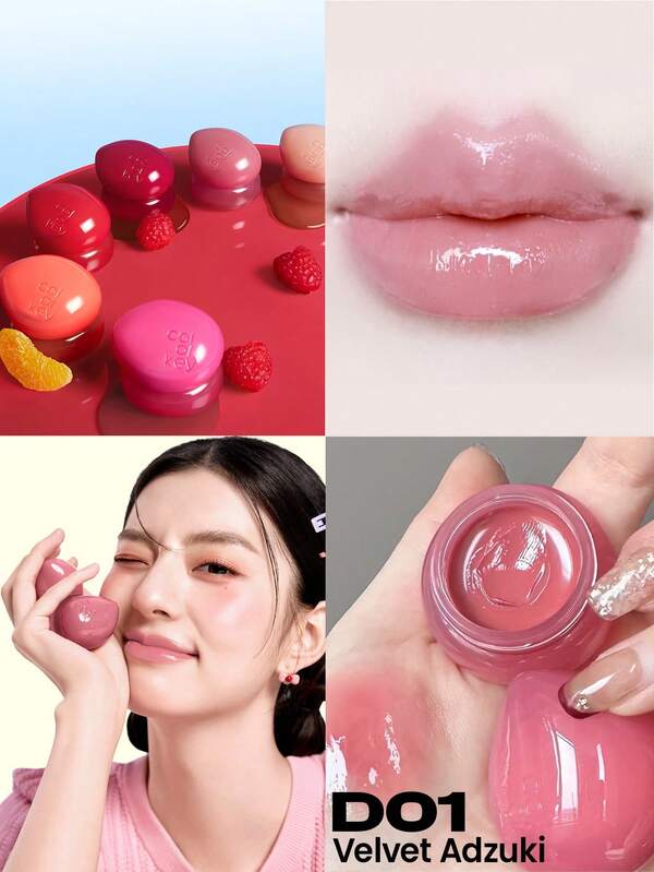 COLORKEY Brillant à lèvres plumping et lumineux, rouge à lèvres, multi-usage, blush, blush en gelée, rouge à lèvres liquide, prévient les lèvres sèches et gercées, brillant à lèvres hydratant haute brillance, couleur haute pigmentation, longue tenue, pour les joues, les lèvres et les yeux, pour débutantes, pour femmes, pour usage quotidien, Noël, cadeaux de Noël, maquillage