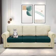 Stretch Individual Cushion Covers Sofa Cushion Couch Covers Slipcovers Soft Replacement New Pattern Furniture Protector With Elastic Bottom
