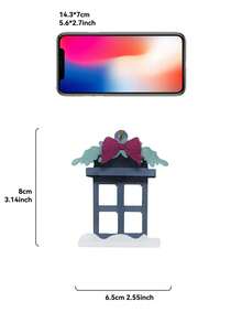 1pc Christmas Red Cottage Ornament, Rustic Farmhouse Style Christmas Tree Hanging Decoration, Holiday Party Supplies, Winter Interior Decoration, Christmas Wall Hangings, Holiday Pendant Ornaments, Seasonal Home Decoration, Door Decoration Pendant, Window Display, Suitable For Living Room, Bedroom, Office, Shop(Please Tear Off The Protective Film Before Use, Acrylic Material Is Not Glass) Christmas Decorations Room Decor