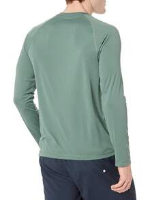 Essentials - Camiseta de natación de manga larga y secado rápido UPF 50 para hombre - Verde - Ver 10
