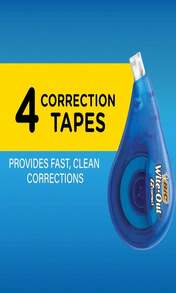 BIC Wite-Out Brand EZ Correct Correction Tape, 198 Feet, 4-Count Pack Of White Correction Tape, Fast, Clean And Easy To Use Tear-Resistant Tape Office Or School Supplies - 白色 - 查看 4