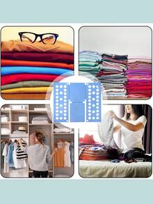 衬衫折叠板、衣物折叠板、塑料洗衣折叠架、家用收纳工具、T恤折叠板、T恤折叠器、衣物折叠板、塑料洗衣折叠架、可调节塑料衣物折叠板、便捷衣物整理器、多孔设计方便居家收纳、成人儿童适用 - 彩色 - 查看 4