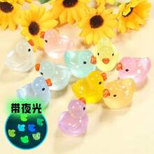 82/51/41/31/21/11/20/10/1 [ Random Mixed Little Ducks + 1pc Random Color Suitcase]Colorful And Fun Luminous Cute Cartoon Duck Animal Ornament, Used For DIY Crafts, Mobile Phone Cases, Keychains,Resin DIY Accessories, Luminous Without 31/21/11/20/10/1 - Multicolor - View 9