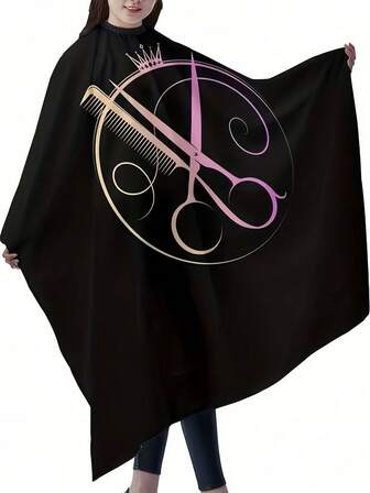 2/1 pieza, Capa para salón de peluquería para corte de cabello, Delantal profesional de salón fácil de limpiar, Cepillo de limpieza de cuello, Bata de estilo creativo con cierre de cuello ajustable para peinado profesional, Capa de estilo profesional antiestática y antiadherente para peinado, Adecuada para todas las capas de herramientas de corte de cabello de estilistas de salón. Hay disponibles dos estilos y dos longitudes, lo que le permite elegir diferentes especificaciones según sus necesidades.