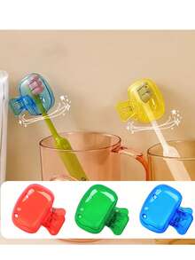 10pcs Toothbrush Head Protective Cover,Portable Toothbrush Case - Toothbrush Head Protective Cover For Travel, Compact Toothbrush Holder, Transparent Toothbrush Travel Case - Mushroom Clip - View 10