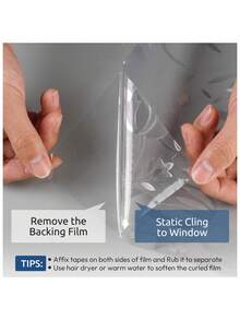 1 Roll Window Privacy Film, Decorative Stained Glass Window Film, Heat Blocking Window Clings, Renter-Friendly Static Cling Frosted Window Sticker Covering For Home, Rainbow Tulip - Multicolor - View 8