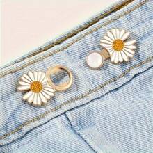 2 Pieces/Set Stainless Steel Waist Tightener Buckles - Seamless Adjustable Clips For Secure And Stylish Fit Of Jeans, Skirts And Pants, Tailors, Sewing Supplies And Accessories