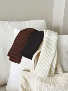 1双纯色腿套，时尚保暖，适合返校、万圣节、秋冬季、休闲、节日、圣诞派对等场合，舒适保暖。 - 彩色 - 查看 10