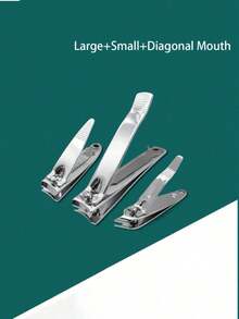 4 件套指甲钳套装：防溅指甲钳，高品质不锈钢指甲钳和脚趾甲钳，耐用刀片，适合每个人的指甲护理工具，卧室、浴室、指甲清洁和修剪 - 彩色 - 查看 11