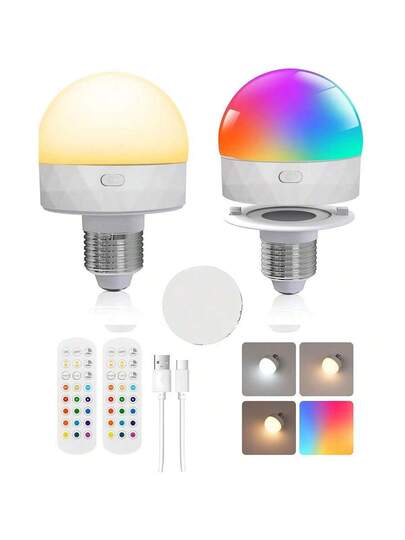 2sets Gold/Black Rechargeable Battery Driven Wand Lights 15 Temperature Adjustable Remote Control, Powered Non Hard Wired Bedroom, Farmho Bedside Reading view 8