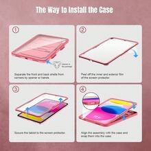 Case For IPad (A16) 11th Generation 11 Inch 2025, IPad 10th Generation Case 2022 With Screen Protector, Heavy Duty Shockproof Rugged Protective Cover, Watermelon Pink - Dưa hấu đỏ - Xem 7