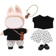 Juego de accesorios de llavero de muñeca ciega de 17 cm, que incluye zapatos, ropa, de colores de moda y lindos atuendos diarios (la muñeca y los zapatos no están incluidos) - Multicolor - Ver 12