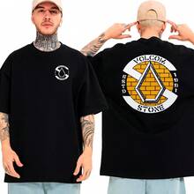 Vollcom Streetwear T-Shirt Brand Quadro Stone Surfer Earth Street Street Fashion Urban Culture Skaters Unisex Male Female 100% Cotton Premium Top Streetwear Launch Immediate Shipping Various Colors!! Plus Size - Volcom 石 - 查看 2