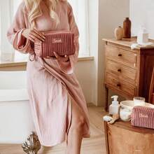 Personalized Velvet Cosmetic Bag, Customized Travel Toiletry Bag, Bridesmaid Gift, Women's Gift, Birthday Gift, Bridal Makeup Bag, Gift Ideas - Multicolor - View 3