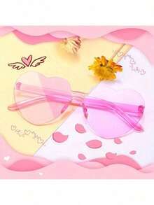 10/12 Peças - Óculos Sem Aro em Formato de Coração, Óculos em Formato de Coração, Óculos Sem Armação em Formato de Estrela de Cinco Pontas, Uma Ampla Variedade de Óculos Transparentes Verdes para Lembrancinhas de Festa, Perfeito para Festas na Piscina e na Praia, Festas de Verão. Óculos Transparentes em Formato de Coração para Festas, Festa de Feriado