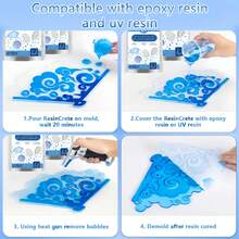 Polvere di resina per colata a nido d'ape e rose, alta qualità, facile da mescolare per progetti fai-da-te di decorazione e arte domestica, 3 basi d'acqua (smontaggio in 30 minuti) [Forniture per stampi da colata fai-da-te / Materiali di riempimento per la realizzazione di gioielli fai-da-te]