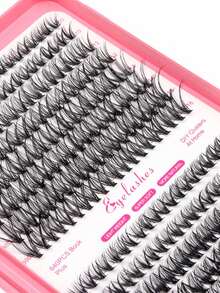 Ouye3 640 DIY D 型睫毛夹，超级睫毛延长器，适合初学者多种眼妆风格，自然、簇状、蓬松、浓密、混合风格，自粘，可重复使用，适合万圣节和圣诞节佩戴