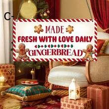 1 PIEZA Cartel de madera colgante de Feliz Navidad - Tablero de madera estilo rústico con decoración festiva - Encanto universal de porche invernal para fiesta de bienvenida, decoración de fiesta y decoración navideña exterior