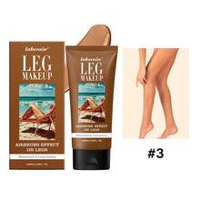 Leg Makeup Cream, Airbrush Effect, Waterproof & Long-Lasting Leg Foundation, 3 Shades: Natural Glow, Medium Glow & Bronze Glow, Smooths Imperfections, Evens Skin Tone, Lightweight & Moisturizing, Perfect For Flawless Legs & Body Highlight - 彩色 - 查看 6