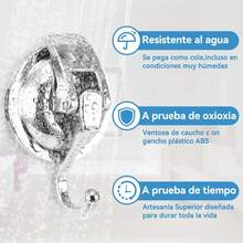 EstiloTendenciaFLYSKY Ganchos De Ventosa, 2 Piezas Ganchos Adhesivos Reutilizable Toallero Perchero, Impermeable, Potente Colgador De SuccióN, Gancho De Ventosa Sin PerforacióN, Para BañO,Toallas,Ropa,Cortina,CocinaCalidad PremiumVersióN Mejorada - bronceado - Ver 10