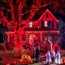 KBO JMEXSUSS 600 Blue LED Lights Outdoor Waterproof 168ft Blue String Tree Lights Indoor Plug In 8 Modes For Bedroom Fireplace Halloween Party Xmas Christmas Decorations - 紅色 - 查看 2