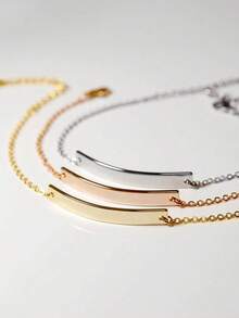 1件定制个性化手链，个性化礼物，友谊手链，定制名字手链，母亲节礼物，返校礼物，新年礼物，金色，银色，玫瑰金，时尚，彩色，复古，简约，男女皆宜，休闲，可爱，定制，个性化