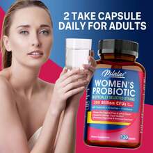 PSLALAE Probiotics For Women - With Prebiotics, Enzymes & Cranberry, Vaginal Health, Urinary Tract Support, Improved Digestion -120pcs - Two bottle-More favorable - View 7