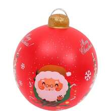 1 كرة زخرفية قابلة للنفخ لديكور حديقة عيد الميلاد، زينة شجرة عيد الميلاد الخارجية، لوازم ديكور عيد الميلاد المنزلي، ديكور الغرفة في فصل الشتاء